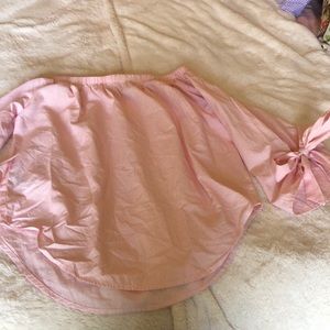 Pink striped off the shoulder top